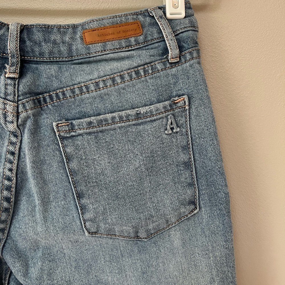 Articles of Society Rene Ankle Straight Jeans in Eden Wash - Picture 10 of 13